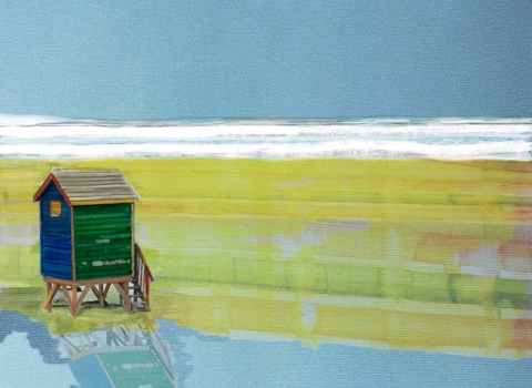 Beach hut Muizenberg by Jackie Mitchell