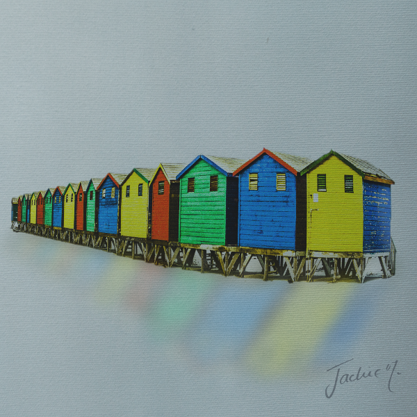 Beach Huts Muizenberg by Jackie Mitchell